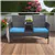Patio Loveseat Set, Outdoor 2-Seat Rattan Patio Furniture with Storage