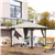 Patio Canopy Shelter with Privacy Panels - Khaki