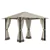Patio Canopy Shelter with Privacy Panels - Khaki