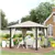 Patio Canopy Shelter with Privacy Panels - Khaki