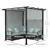 Wicker Patio Set with Retractable Canopy Pergola - Grey