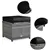 7-PC Patio Wicker Sectional Dining Set - Black