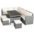 7-PC Patio Wicker Sectional Dining Set - Beige