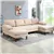 4-Seater Sofa with Wooden Accents - Beige