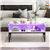 Modern Faux Marble with Glass Top - White