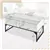 Modern Faux Marble with Glass Top - White