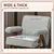 Modern Cashmere Lounge Chair with Wide Seat - Gray