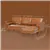 L-Shape Faux Leather Corner Sofa - Brown