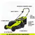 Cordless 40V (16') Brushless Lawn Mower with 2 Batteries & Fast Charge