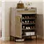 Storage Cabinet with Rattan Doors, Shoe Rack Organizer with Top Drawer