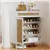Storage Cabinet with Rattan Doors, Shoe Rack Organizer with Top Drawer