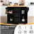 Hideaway Glide Kitchen Island with Storage - Black