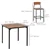 Square Pub Table & Chair Set - Walnut