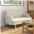2-Seater Velvet Loveseat - Cream White
