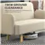 2-Seater Velvet Loveseat - Cream White