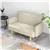 2-Seater Velvet Loveseat - Cream White