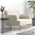 2-Seater Velvet Loveseat - Cream White