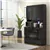 Storage Buffet Cabinet with High Gloss Finish - Black