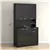 Storage Buffet Cabinet with High Gloss Finish - Black