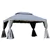 13' x 10' Patio Gazebo Canopy with 2-Tier Polyester Roof