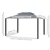13' x 10' Patio Gazebo Canopy with 2-Tier Polyester Roof