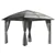 10' x 10' Outdoor Gazebo w/ UV60+ Polycarbonate Roof, Dark Grey