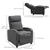 Fabric Recliner Chair, Single Sofa with Padded Seat, Dark Grey