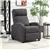 Fabric Recliner Chair, Single Sofa with Padded Seat, Dark Grey