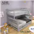 Lillie and James Triple Sleeper Bunk Bed with Trundle & Storage Stairs - Grey