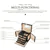 20-Compartment Leather Multi-Layer Jewelry Box for Earrings & Rings.