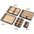 20-Compartment Leather Multi-Layer Jewelry Box for Earrings & Rings.