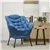 Comfortable Upholstered Armchair with Side Storage Pocket