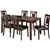 Premium Solid Wood 7-Piece Dining Set – Elegant Table & 6 Chairs