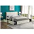 Elegant Wingback Design Platform Bed - Creme/Double