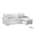 Urban Cali Calabasas Minky Corduroy Reversible Sofa Bed in Light Grey