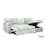 Urban Cali Calabasas Minky Corduroy Reversible Sofa Bed in Light Grey