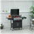 Outdoor Propane Grill with Storage - Black