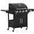 Outdoor Propane Grill with Storage - Black