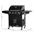 Outdoor Propane Grill with Storage - Black