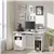 Computer Desk with Storage - White