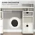 Computer Desk with Storage - White