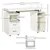 Computer Desk with Storage - White