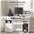 Computer Desk with Storage - White