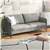 Loveseat with Metal Legs - Gray