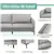 Loveseat with Metal Legs - Gray