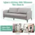 Loveseat with Metal Legs - Gray