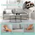 Loveseat with Metal Legs - Gray