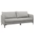 Loveseat with Metal Legs - Gray
