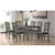 7PCS Modern Rubber wood Dining Set - Black