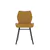 2 Set Dining Chair Set, PU Leather Chairs with Metal Legs (Brown)